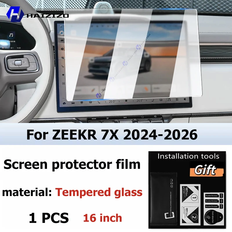 GPS-navigatie matte anti-reflectie beschermfolie LCD-scherm gehard glasfolie accessoires voor ZEEKR 7X 2024-2026 auto-interieur