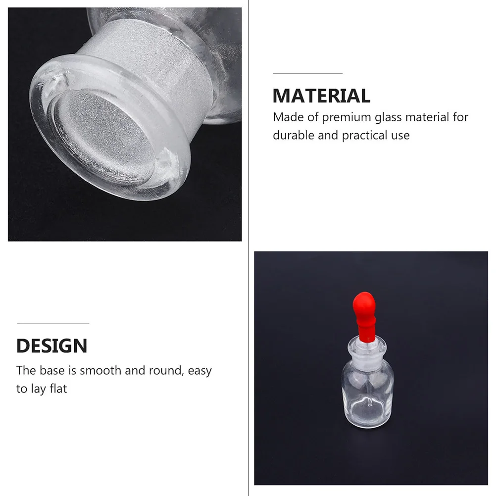 

3 PCS Essence Liquid Dropper Bottles Empty Dripping Clear Glass Dropping Refillable Essential Oil Practical
