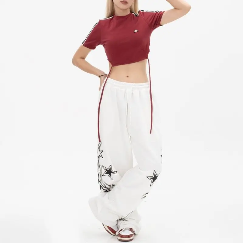 Women Hip Hop Dance Pants Fashion Trends Sports Trousers American Street Style Loose Casual Trousers Personality Streetwear