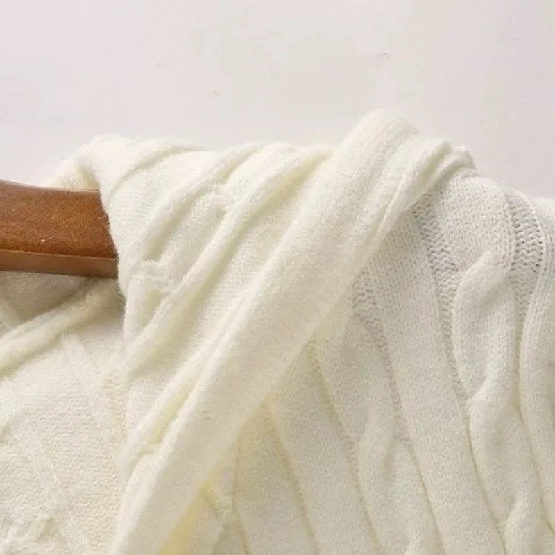 High-Grade Knit Sweater Crewneck Cardigan Coat Autumn and Winter New Middle-Aged and Elderly Women's Fashion