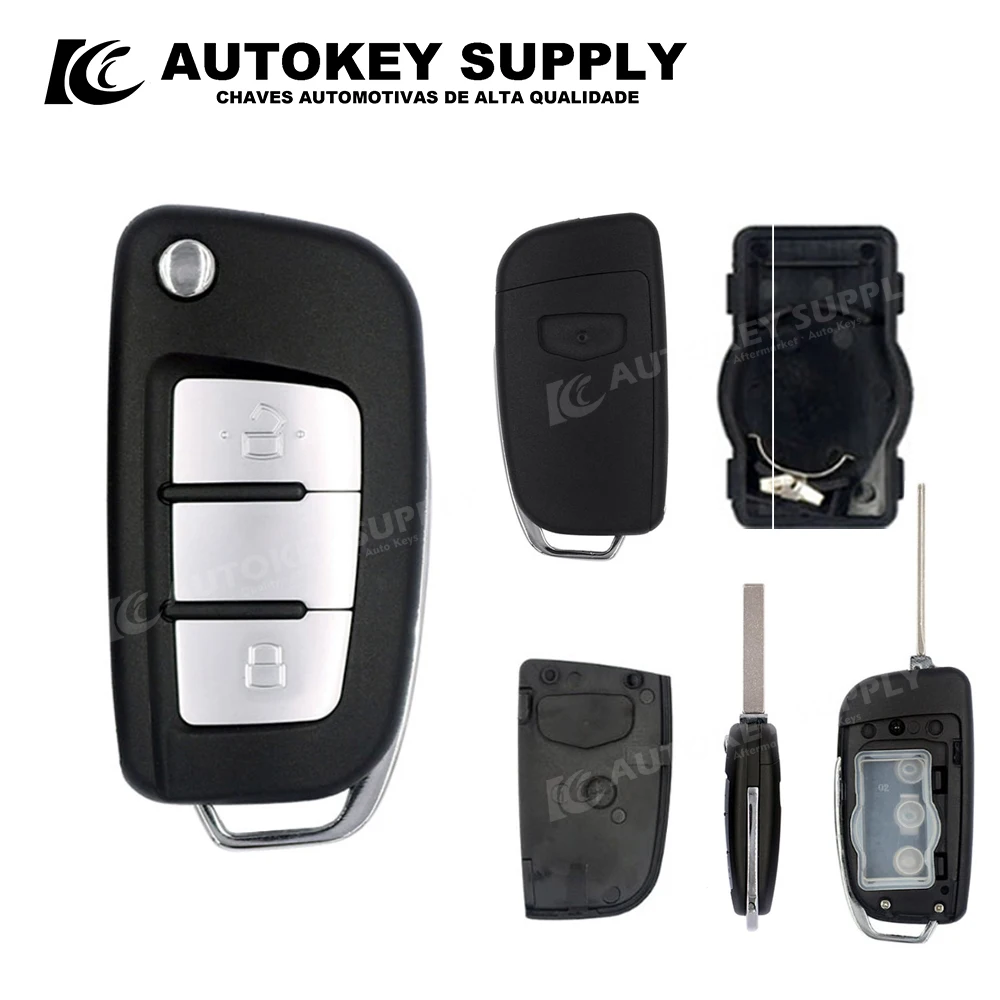 

ForGeely Smart Card Modified Blade Key Shell 2 Button Middle Slot （With Logo) Autokeysupply AKGLF115