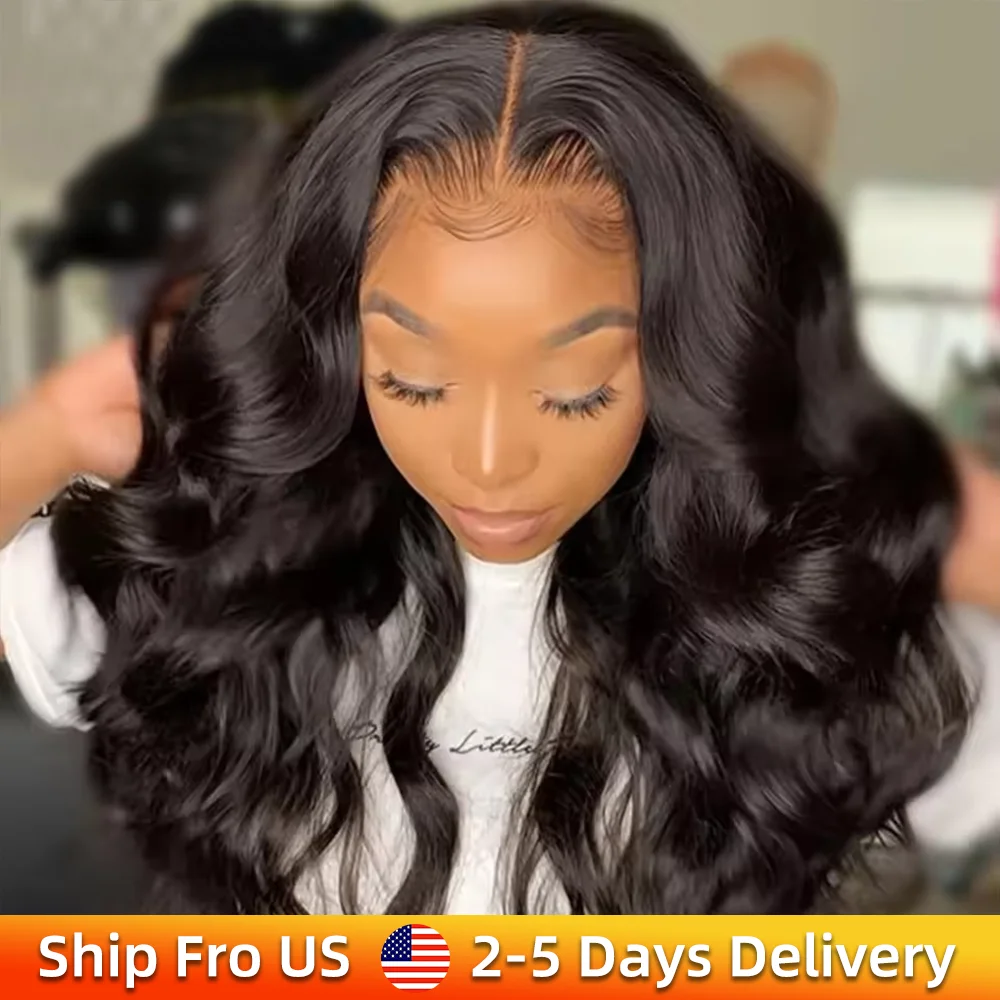 

30 36 40 Inch Body Wave 13x6 Transparent Lace Frontal Wigs 250 Density 100% Human Hair Wig Pre plucked Lace Front Human Hair Wig