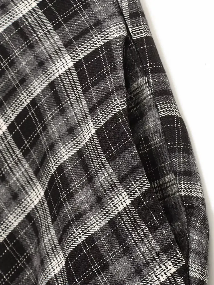 TFAFXY Vintage Plaid Printed Women Long Skirts 2025 Autumn Winter Zipper High Waisted A Line Swing Midi Long Skirt Y2K