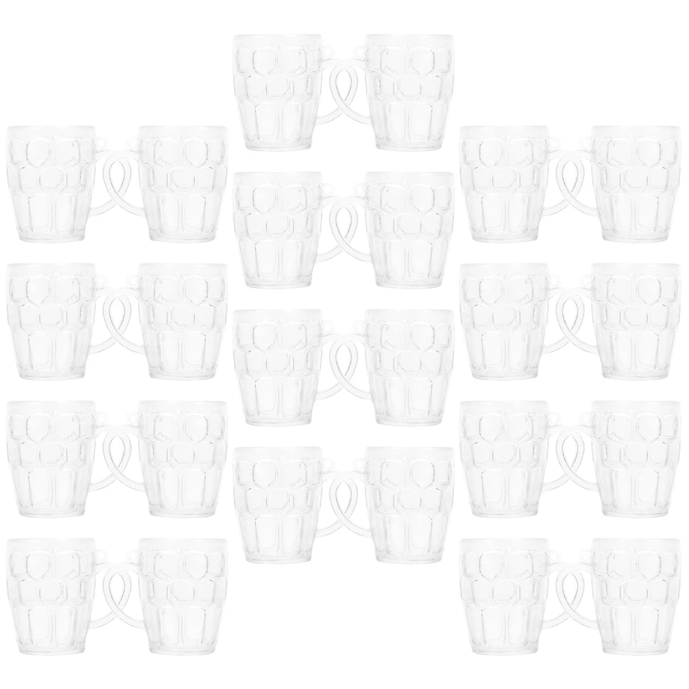 24 Stücke Miniatur Bier Tassen Kunststoff Künstliche Tasse Dekor Miniatur Haus Ornament DIY Handwerk Liefert Kinder Spaß Gefälschte Tasse Dekor