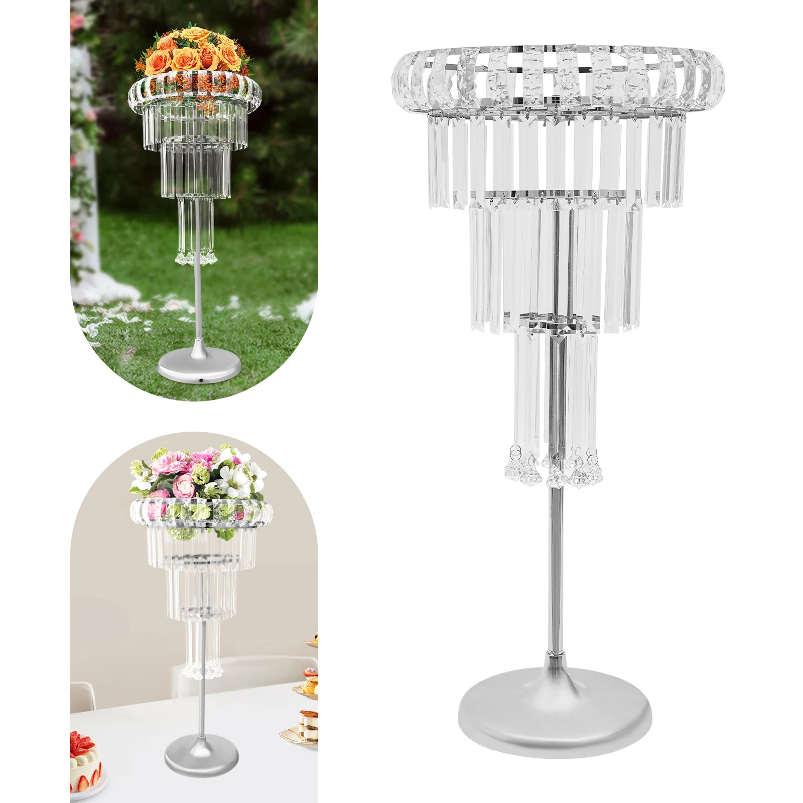 support-de-piece-maitresse-de-mariage-a-4-niveaux-en-argent-vase-a-fleurs-en-cristal-et-acrylique-socle-rond-avec-pendentifs-scintillants-pour-mariage-fete