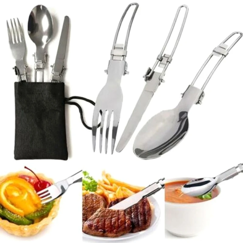 Widesea Titanium Spoon Fork Knife Set Ultralight Camping Tableware Outdoor cooking Equipment Cutlery Cookware Hiking Trekking