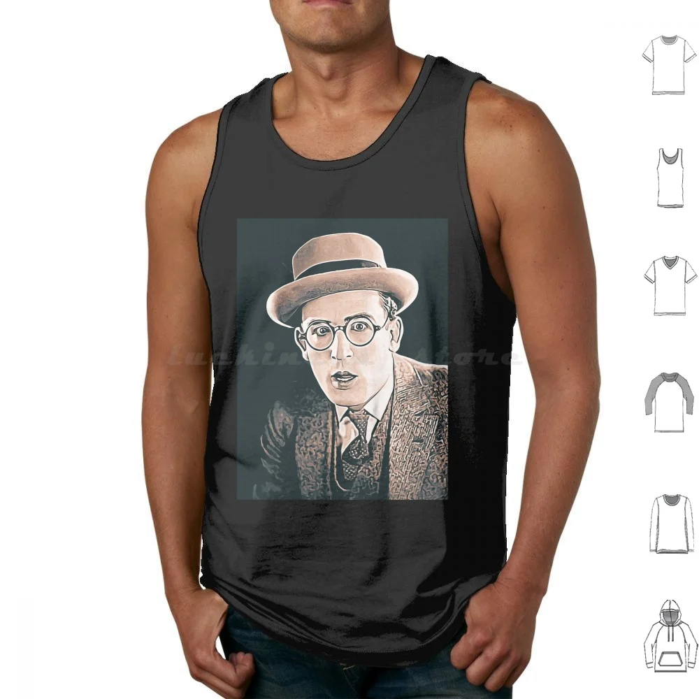 Harold Lloyd Art-Vintage Painting-D51 Tank Tops Vest Sleeveless Harold Lloyd Art Harold Lloyd Portrait Harold Lloyd