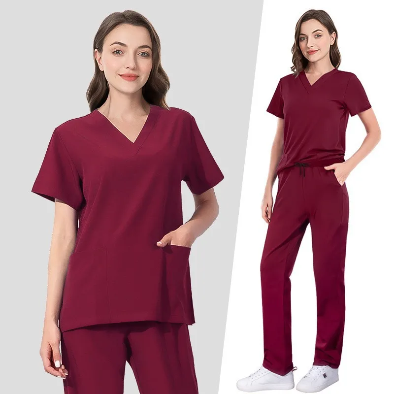 2025 Uniform Basic Straight Pants Thin Style Domestic Helper Nanny Nurse Maternity Center Unisex Workwear