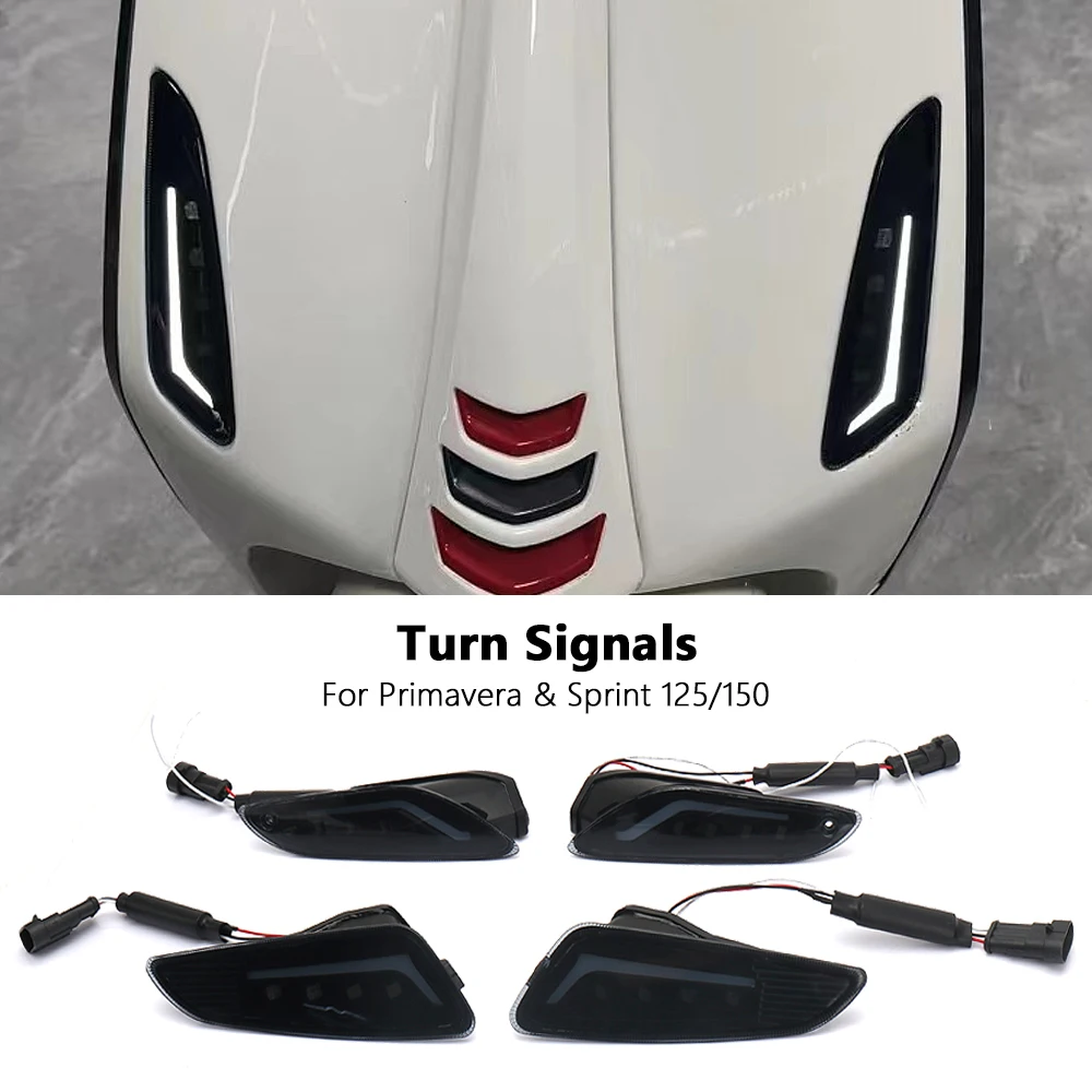 New For Vespa Sprint 150 125 Primavera 150 125 Motorcycle LED Front Rear Turn Signal Indicator Light Signal Light Taillight