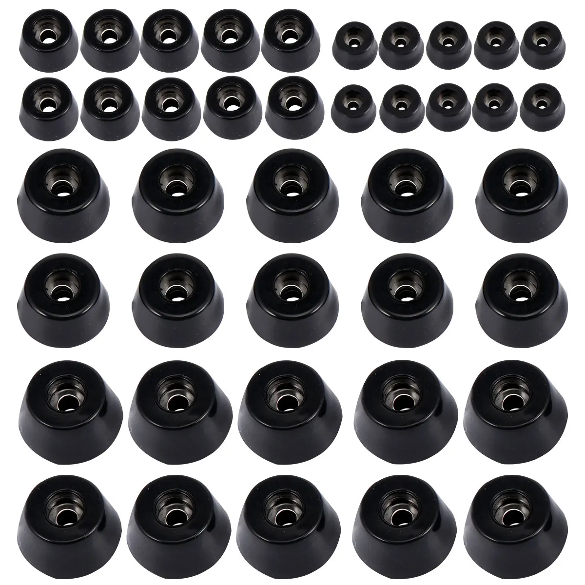 

40pcs Feet Bumpers Antiskid Floor Protectors Circular Rubber Pads Furniture Leg Caps Non-Slip Hard Rubber Pads For Home Supplies