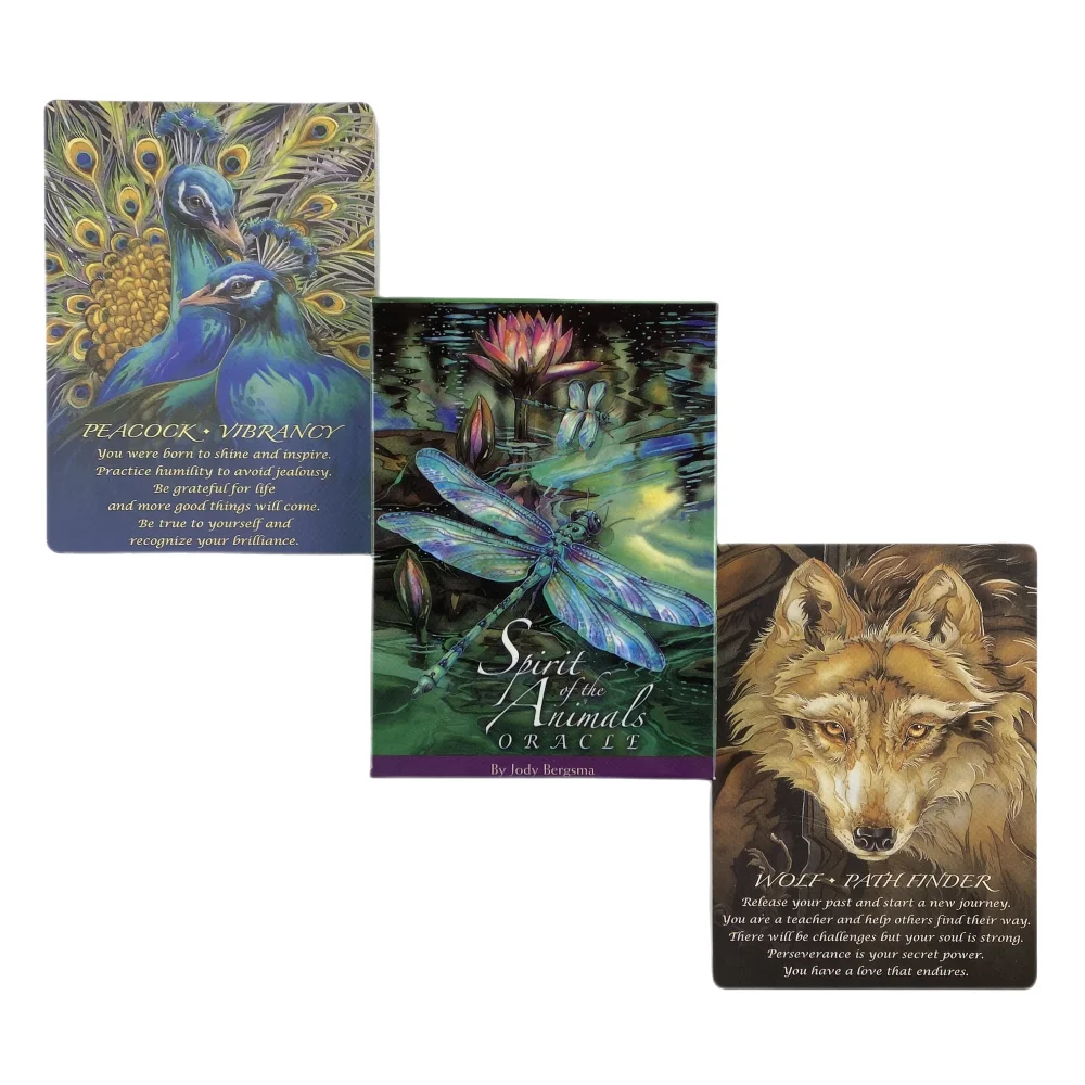 Spirit Of The Animals Oracle Cards A 52 tarocchi English Visions divinazione Edition Deck Borad Playing Games
