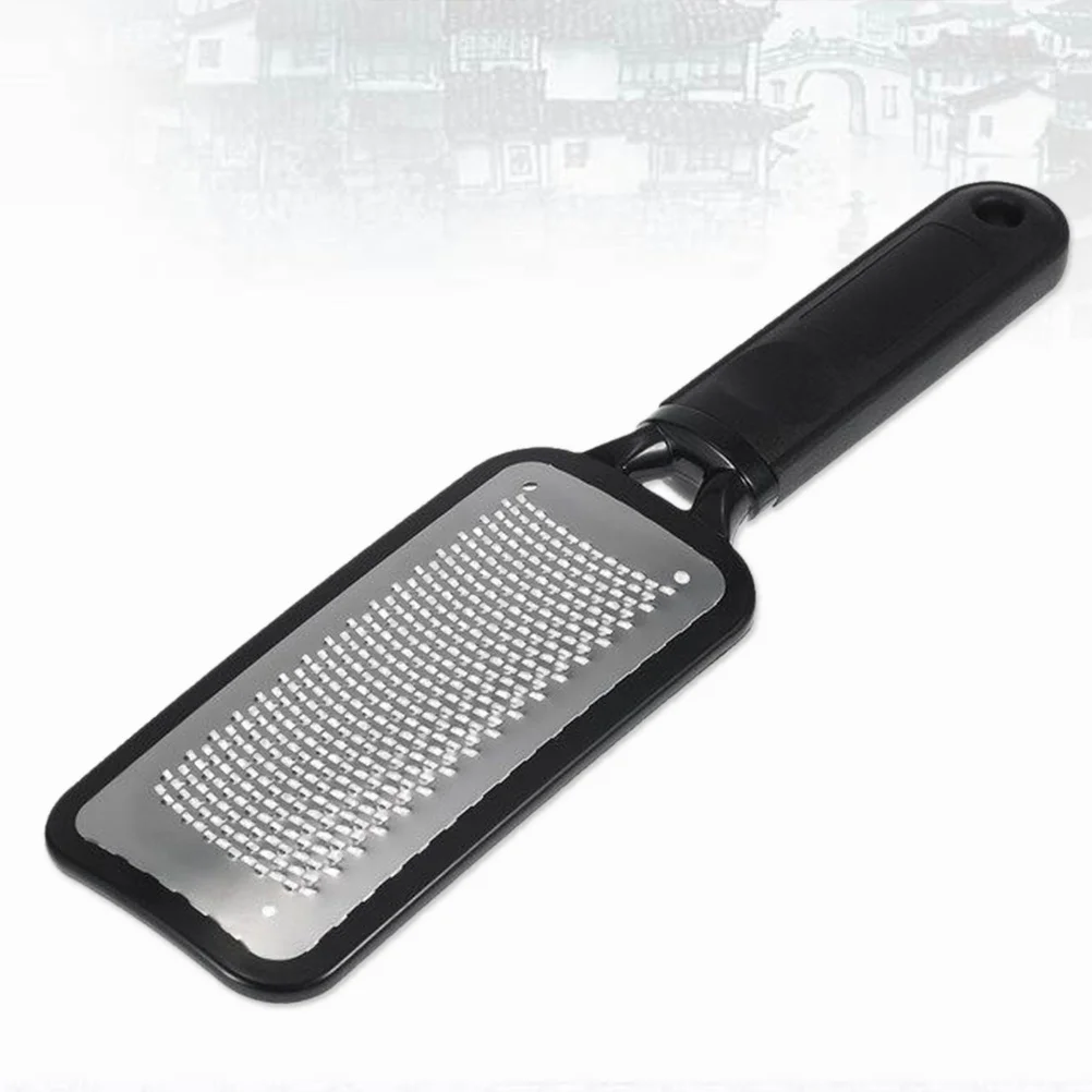 Dubbelzijdig roestvrijstalen voet eeltvijl Zwart pedicurehulpmiddel voor het verwijderen van dode huidcellen Eelt voetverzorging verwijderaar