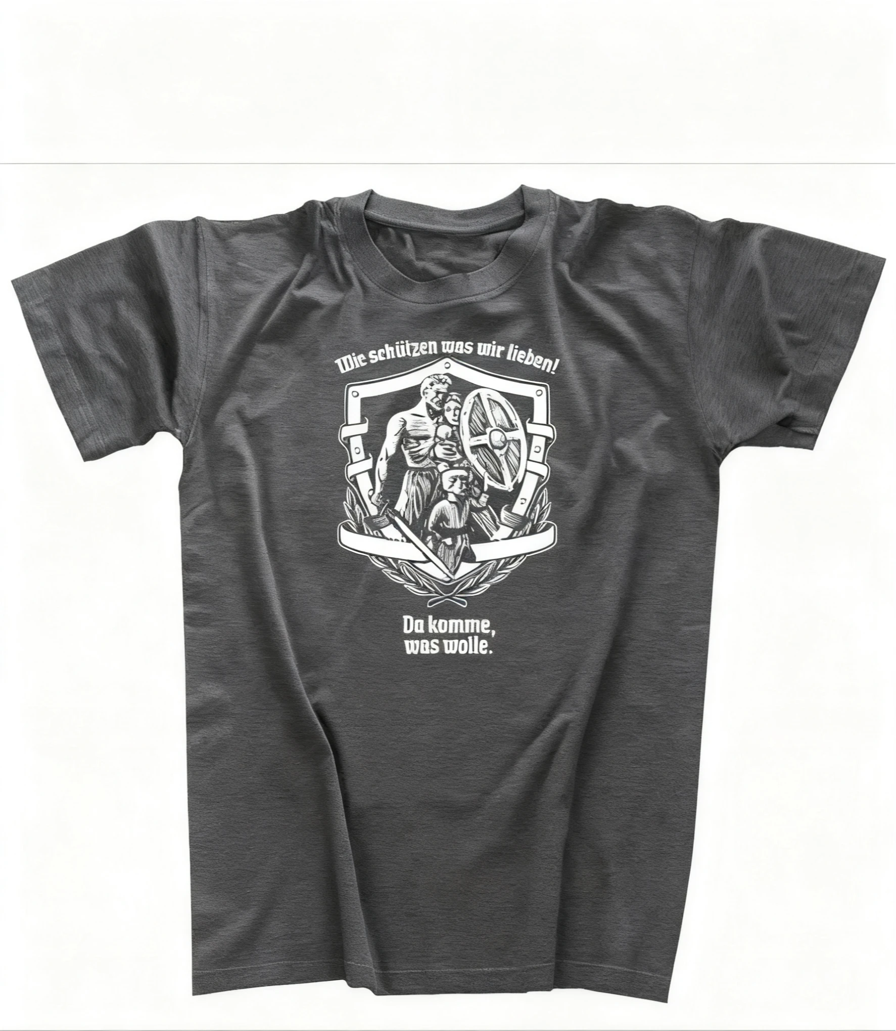 نحن نحمي ما نحبه. ألمانيا الولاء الشرف الأسرة تي شيرت 100% القطن س الرقبة الصيف قصيرة الأكمام عادية قميص رجالي