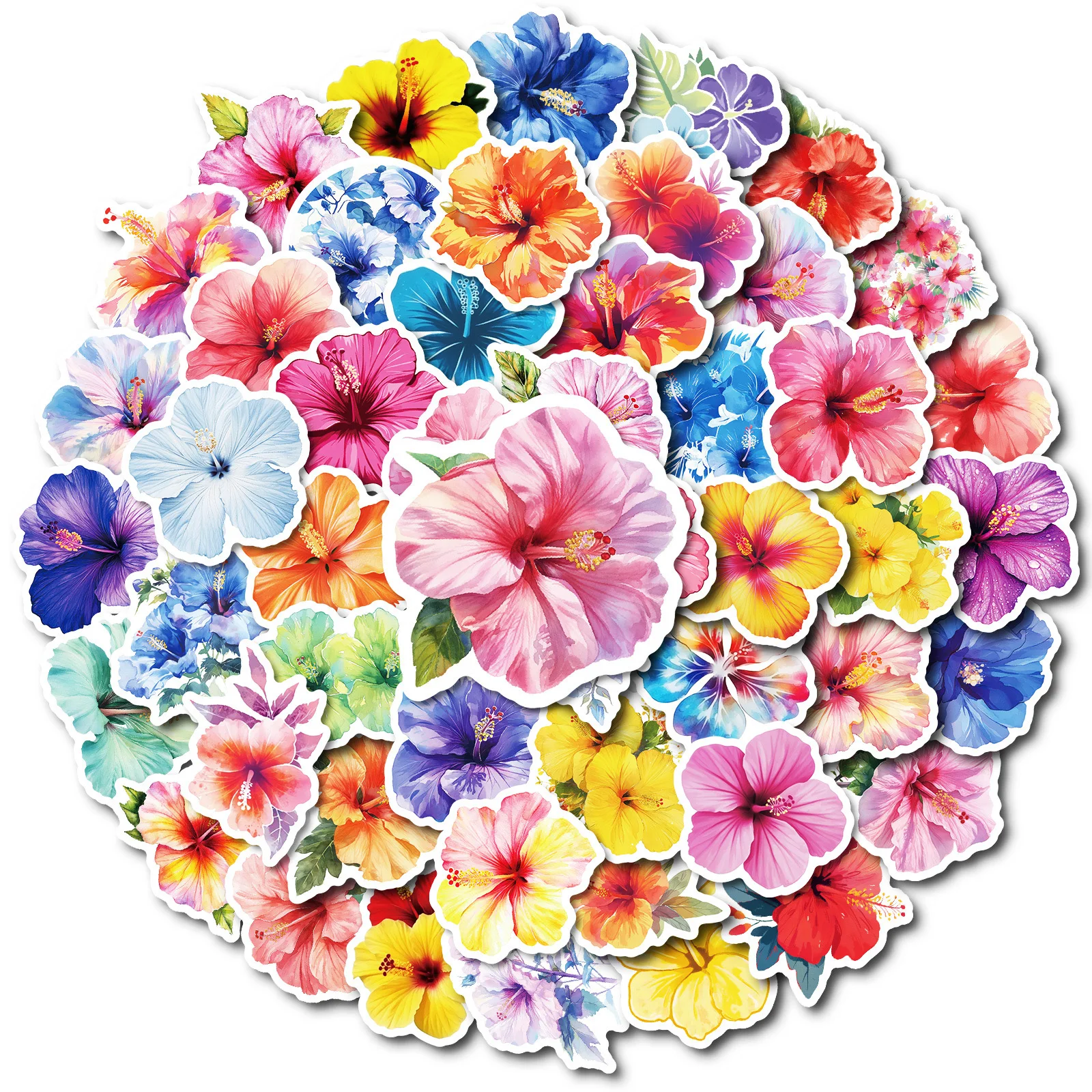 

10/50pcs Floral Stickers Flower Natural Decorative Stickers Decals Aesthetic Waterproof Journaling Notebook Water Bottle Sticker