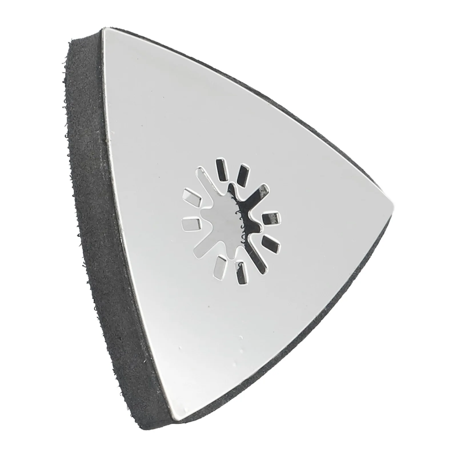 แผ่นขัด1ชิ้นขนาด80x80มม. แผ่นขัดสามเหลี่ยมแผ่นขัดสแตนเลสอุปกรณ์เสริมเครื่องมือขัดแบบสั่นสำหรับขัด