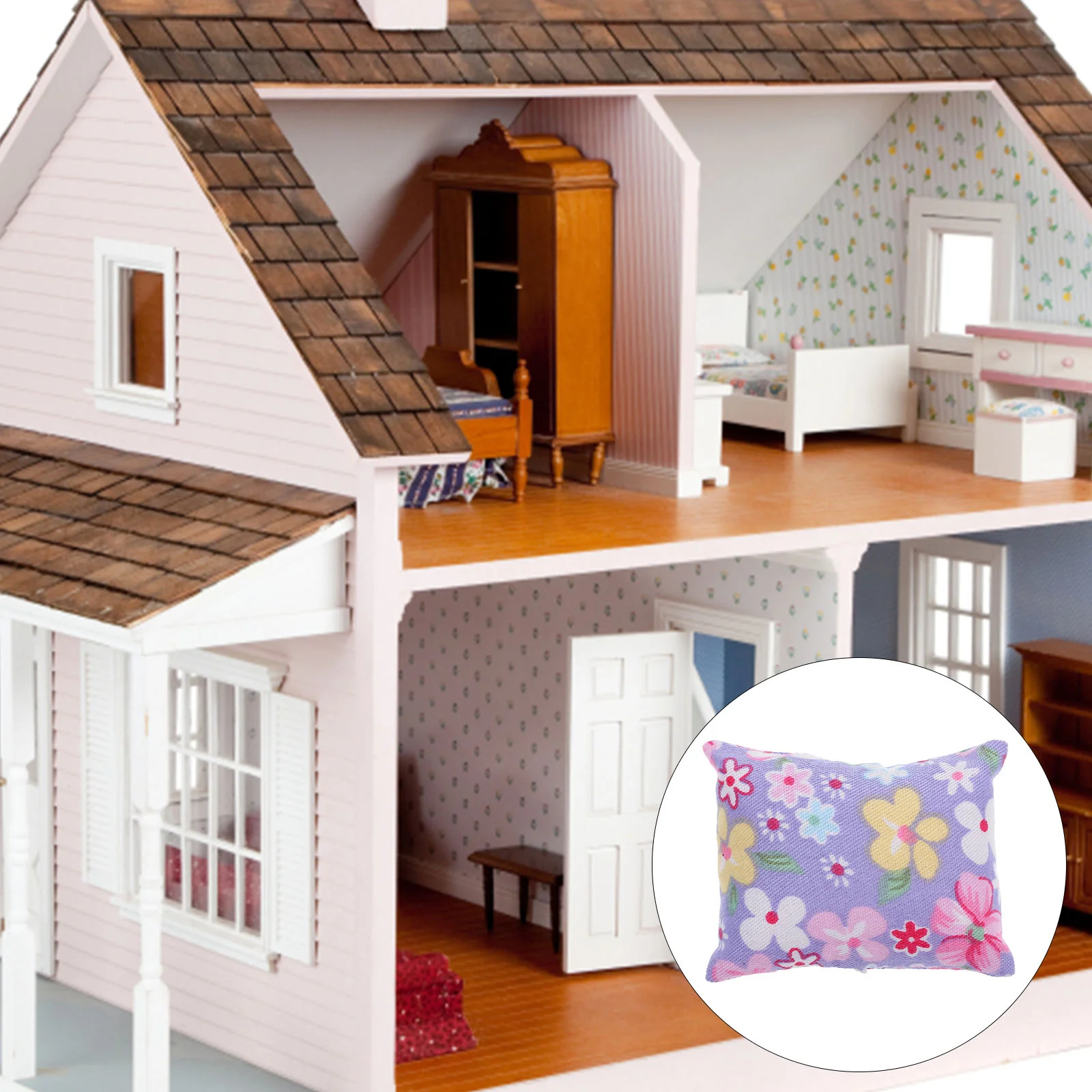 

Dollhouse Pillow Model Fake Tabletop Mini Decor Adorable Miniature Pillows DIY Supply