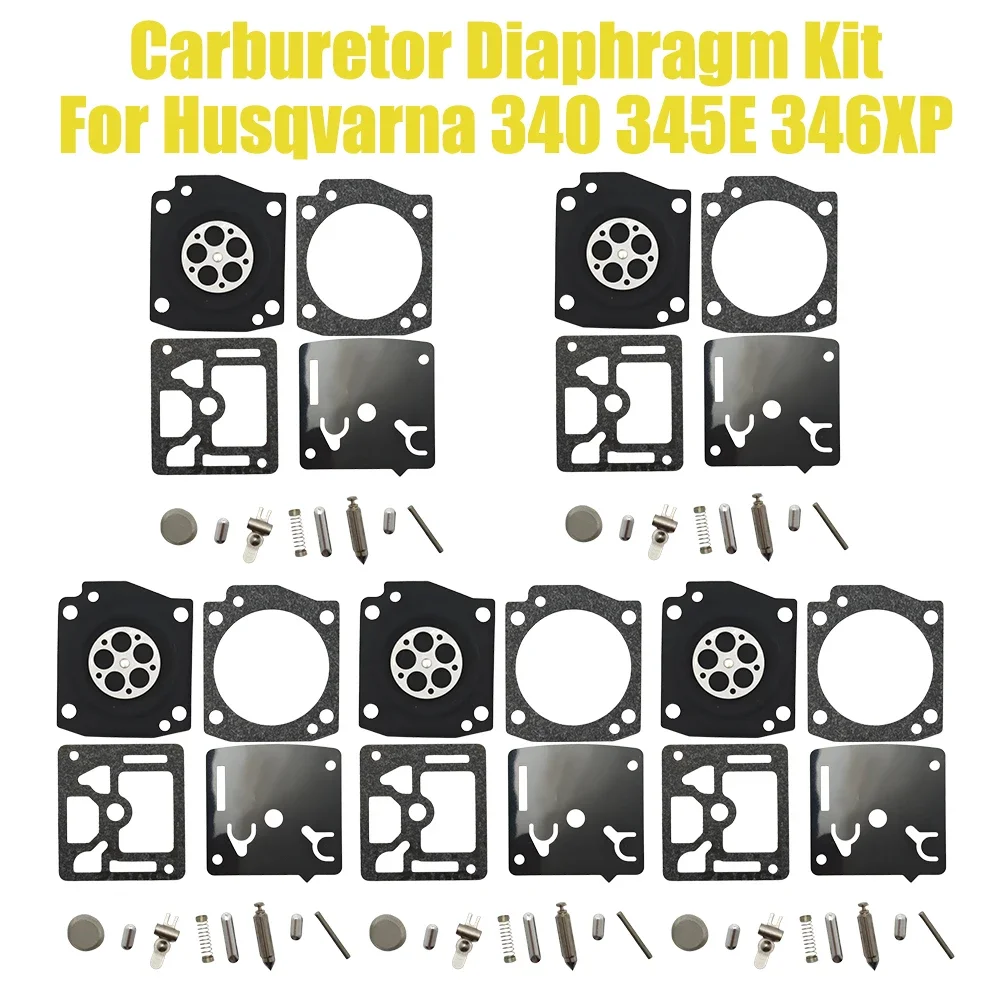 5pcs/lot Carburetor Repair Diaphragm Kit For Husqvarna 340 345 346 353 350 346XP Chain Saw Spare Part Zama RB-122 RB 122