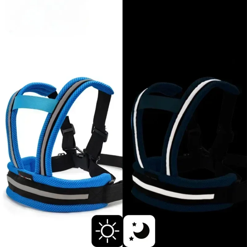 Universal Motorcycle Safety Belt For Kids Toddlers Breathable Shoulder Straps Seat Reflective Design Harness Adjustable Child