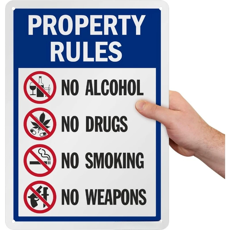 

Самоклеящаяся наклейка Lugs, Металлический знак «Не курить, без оружия», 15 см ПВХ KK