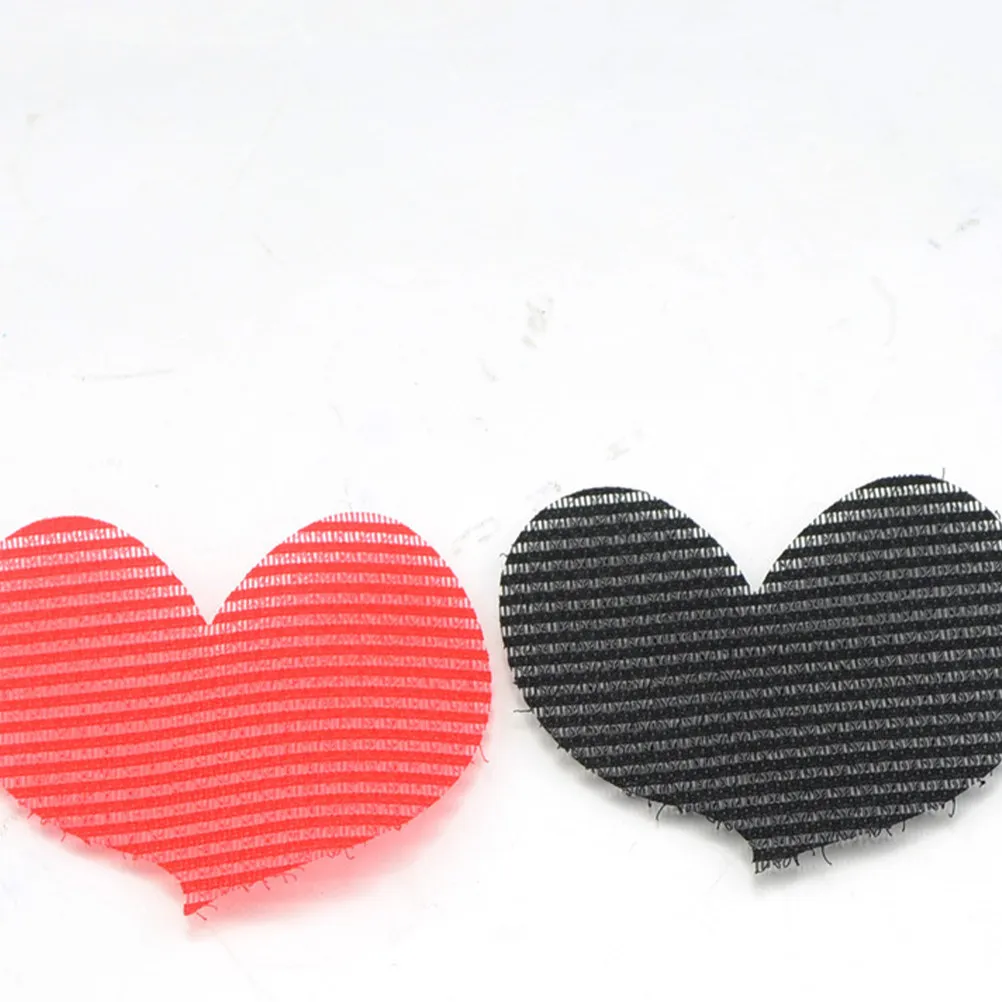 24Pcs Heart Shaped Hair Stickers Easy on Off No Clip Safe Reusable Fringe Holders for Ponytail Control Bangs Styling Hair