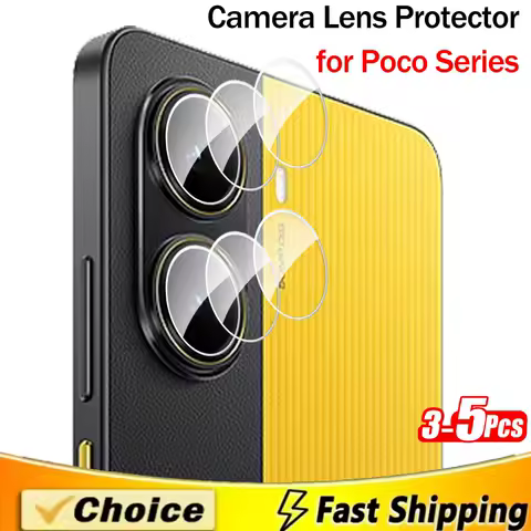 3-5Pcs Camera Back Cover For Poco X7 Pro 5G Camera Protector Lens Tempered Glass Xiaomi Poco F7 Ultra X6 F6 M6 Pro 4G Lens Film