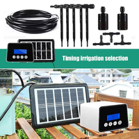Garden Solar Drip Irrigation Device Double Pump Controller Timer System DIY Automatic Plant Intelligent Watering Kits