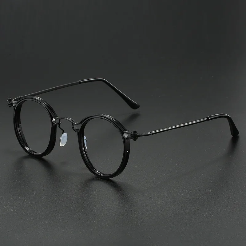 KLASSNUM Round Reading Glasses Women Men Retro Anti Blue Light Goggles Vintage Hyperopia Eyewear Presbyopia Eyeglasses 0-+4.0