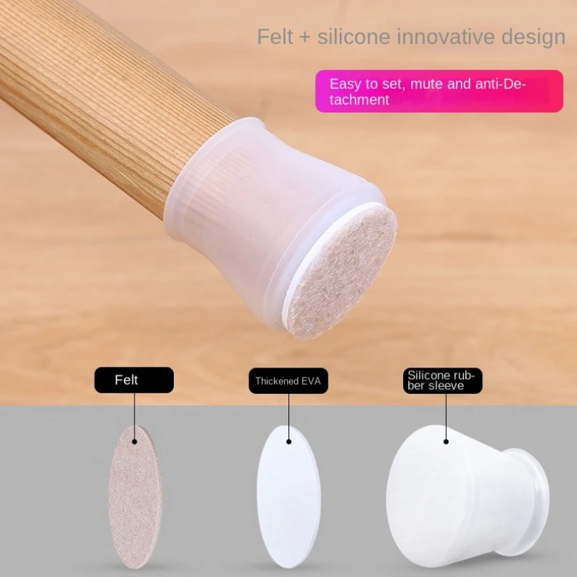 20pcs mobili protezione da tavolo copertura universale in Silicone sedia gamba Caps Pad antiscivolo pavimento proteggere muto rotondo quadrato sedie gamba