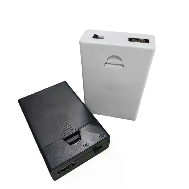 1pcs 3AA 4.5V Box Built in Usb Battery Holder with Switch and Cover Battery aa Battery Case Diy Accessories