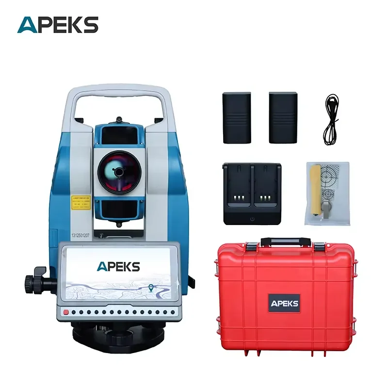 Selling Point ApekSurv Android14 Cad Stakeout Reflectorless 1000M 2'' Accuracy Total Station Apeks AM02i