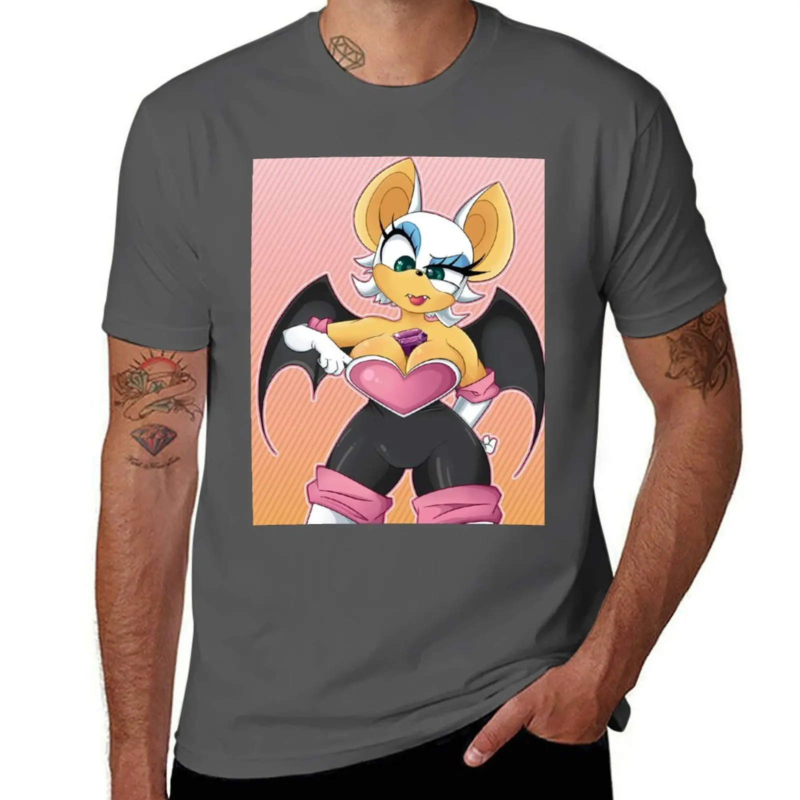 

Rouge the Bat: Stuck Chaos Emerald T-Shirt man t shirt summer t shirt for man 100 percent cotton t shirts with prints T-Shirt