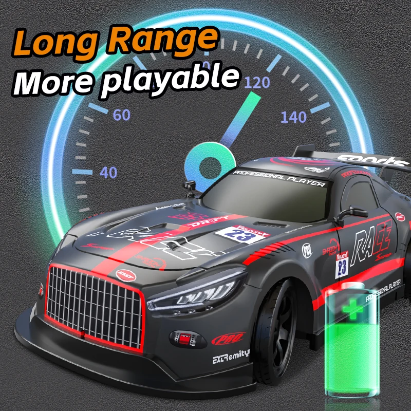 GTR 4WD 2.4G Mini RC Racing Car High Speed Off-Road Remote Control Drift Toys Spraying Alloy Vehicle for Children Kids Gift Toy