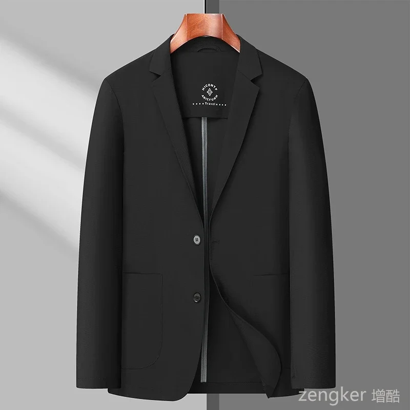 

Fat Brother Summer Thin Men's Long Short-sleeved Ice Silk Breathable Stretch Casual Suit Plus Size Suit 145kg 8xl