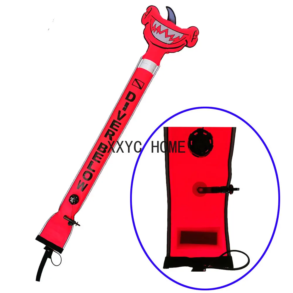 Scuba Diving Surface Marker Buoy SMB Signal Tube Safety Gear Diving Float 1.5 Meter