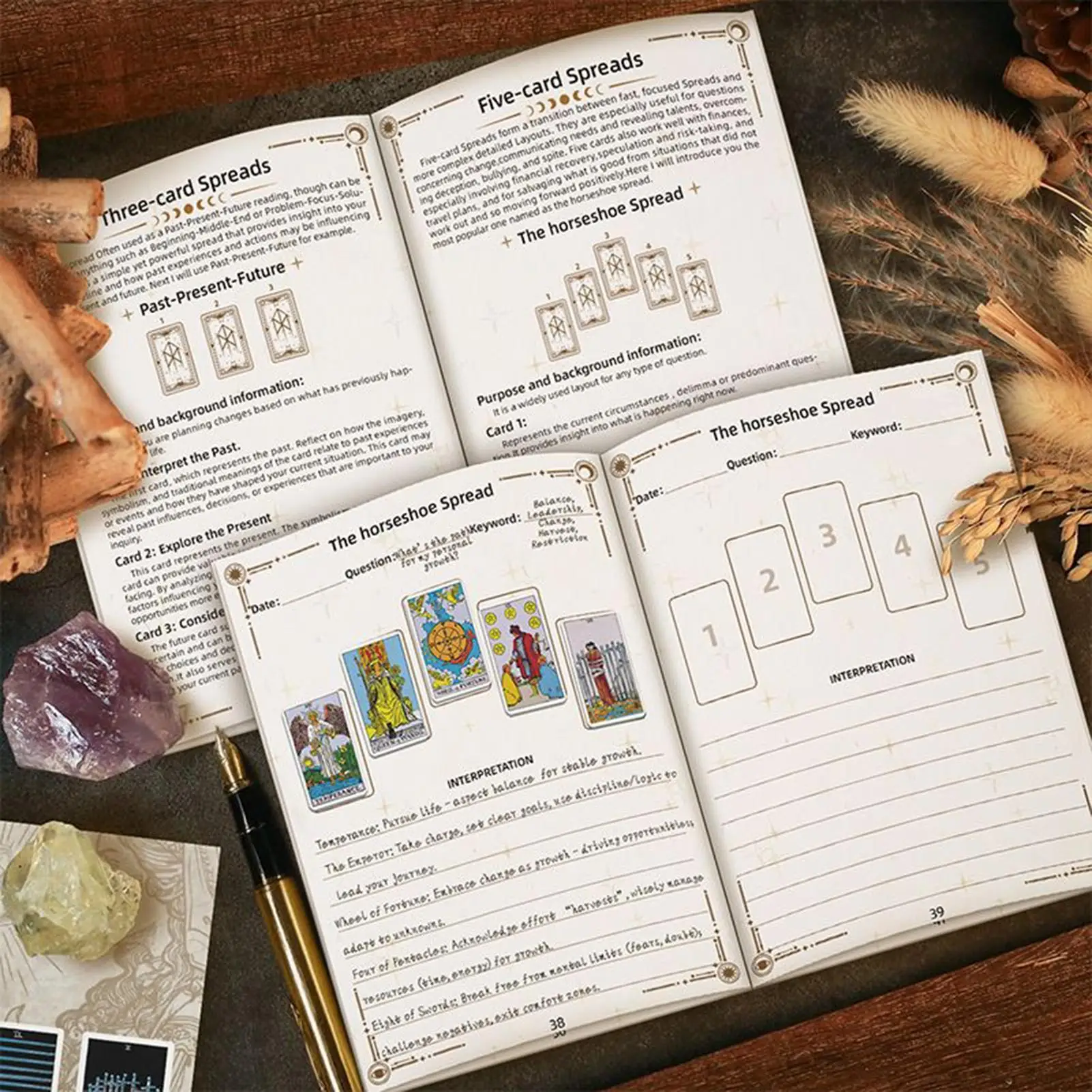 Tarot Card Journal Lined Tarot Journaling Notebook For Beginner Aesthetic Journaling Book For Daily Practice Ritual Energy