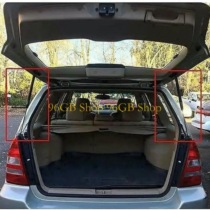 96GB Rear Lift Door Gas Supports, 1 Pair of Black Metal Replacement Supports with End Mounting Fittings, Part Numbers