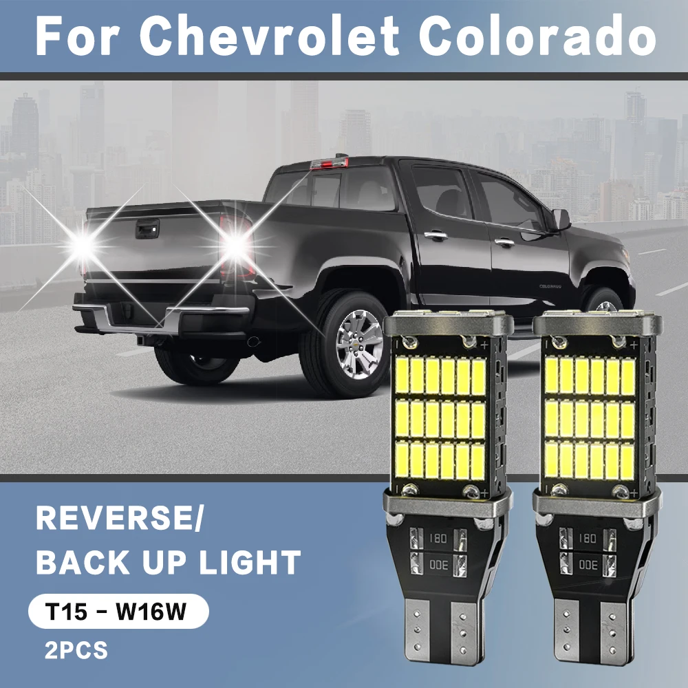 2 Stück Rückfahrlichtbirnen für Chevrolet Chevy Colorado 2015-2022 2016 2017 2018 2019 2020 Rückfahrleuchte W16W T15 LED Canbus