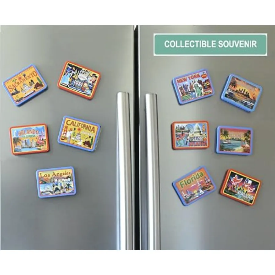 New York Fridge Magnet by, Tin Portable Pill Box with 3 Compartments, Vitamin Organizer, Unique Collectible Souvenir Gift, Trav view 3
