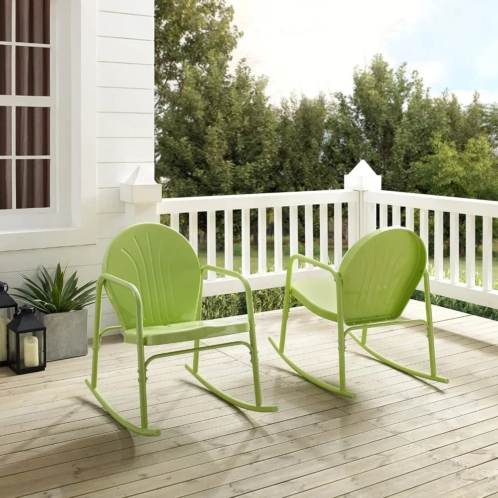 

CO1013-KL Griffith Retro Metal Outdoor Rocking Chairs, Key Lime Gloss