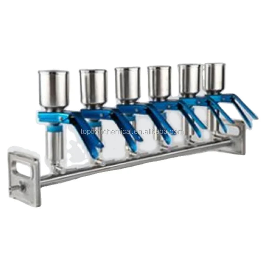 Stainless Steel Vacuum Funnel Filtration 6 Way Manifolds for Laboratory Chemical Processing
