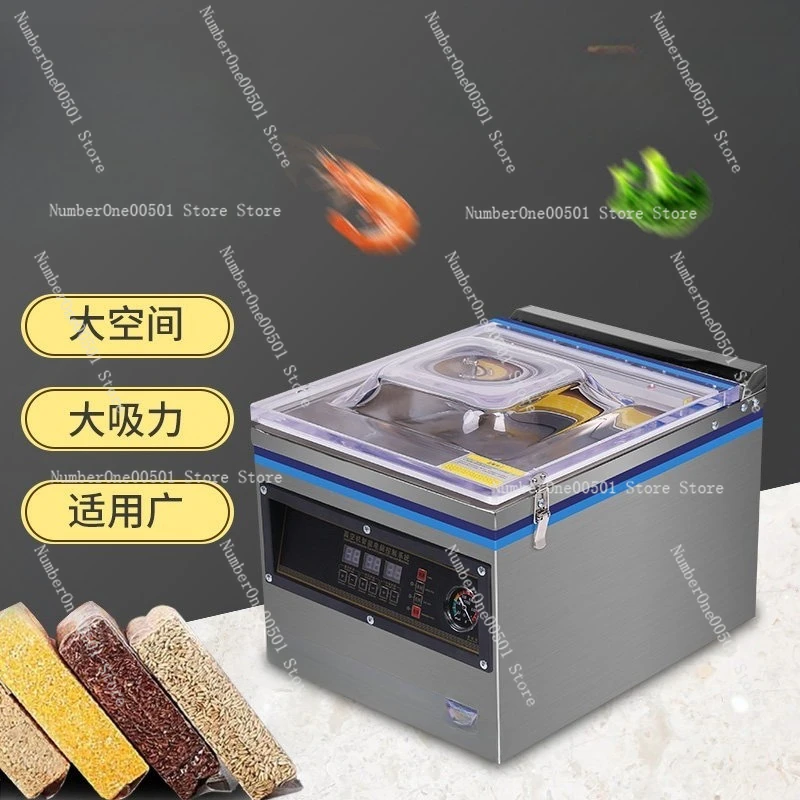 Commercial Automatic Vacuum Sealer Machine for Wet Dry Food Dual Chamber Fresh Keeping