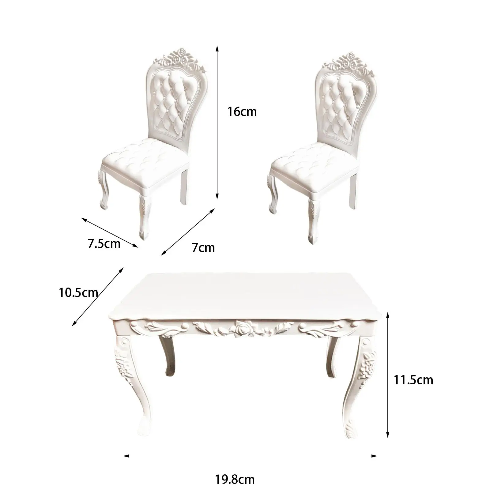Dollhouse Furniture Set Desk Model for Living Room Dining Room Decoration