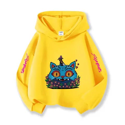 Kpop natal casual crianças moletom com capuz estilo onda coreana edição limitada bruxa caça fã suporte essencial topo