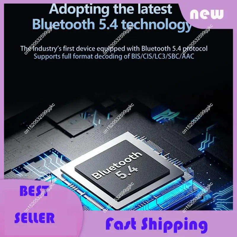 Necessary Bluetooth 5.4 Transceiver Broadcast 1TX To 100+ RX Devices Wireless LE Audio Adapter AAC/Aptx-AD/LC3 USB/AUX/MIC