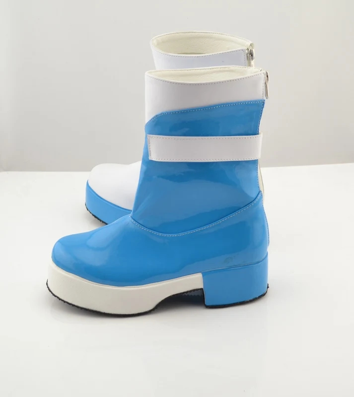 أحذية نسائية لوه تياني باللونين الأبيض والأزرق أحذية الهالوين التأثيرية فوكالويد الدعامة لوه تياني