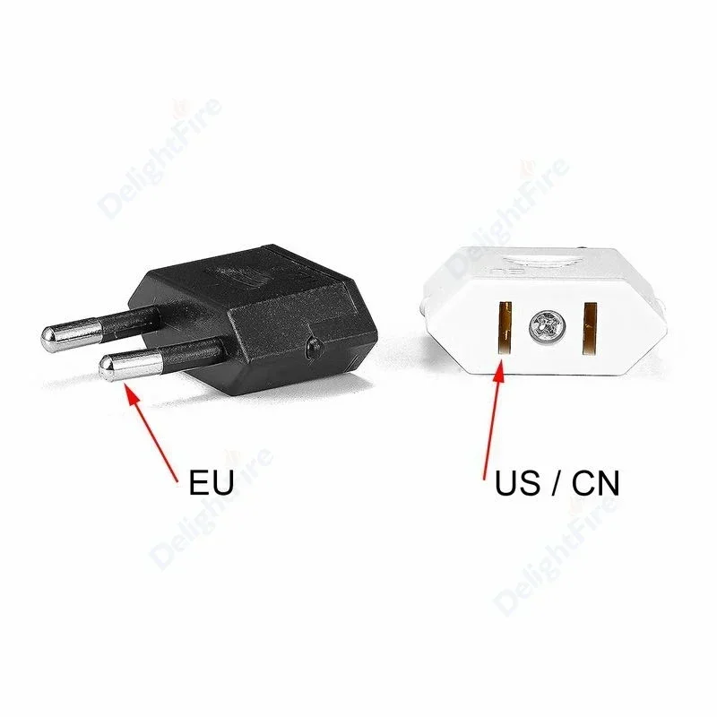 1/ 3/5Pcs EU Plug Power Adapter Socket US To EU Travel Adapter American To Euro 4.0mm Type C Electrical Plug Converter AC Outlet