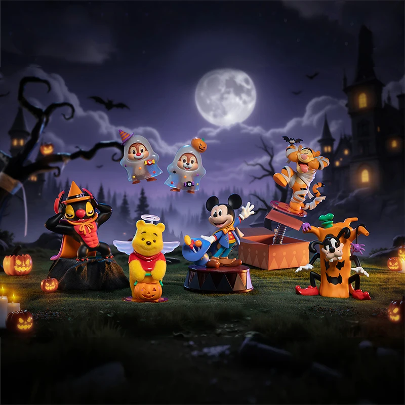Authentic Top Toy Disney Halloween Fantasy Night Series Blind Box Decor Trendy Toy Figures Mystery Box Model Dolls Collect Gift