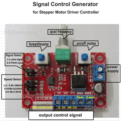 DC 12V-24V Stepping Motor Regulator Module PWM CLK Pulse Signal Generator for Stepper Motor Drive Speed Driver Controller