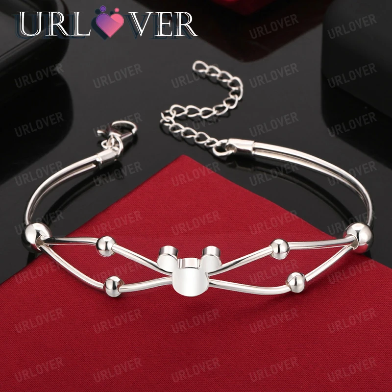 

New 925 Sterling Silver Bangle Women Party Jewelry Romantic Wedding Engagement Gift Birthday Fashion Trend Jewelry Accessories