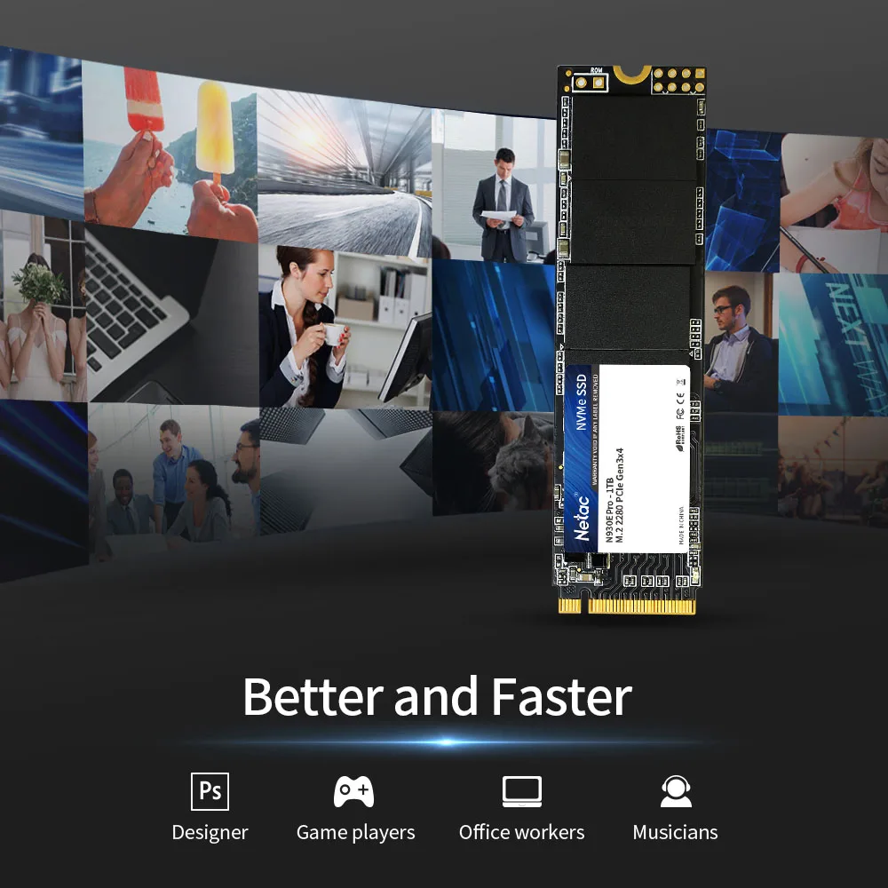 Netac M2 SSD NVMe 128GB 256GB 512GB 1TB SSD 500GB 250GB 960GB PCIe M.2 2280 Festplatte Interne Solid-State-Disk für Laptop – Detail 4